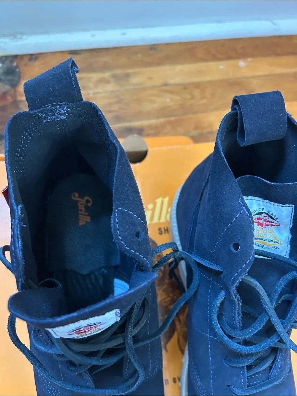 Blue almost Black Suede Chukka Boots for Men